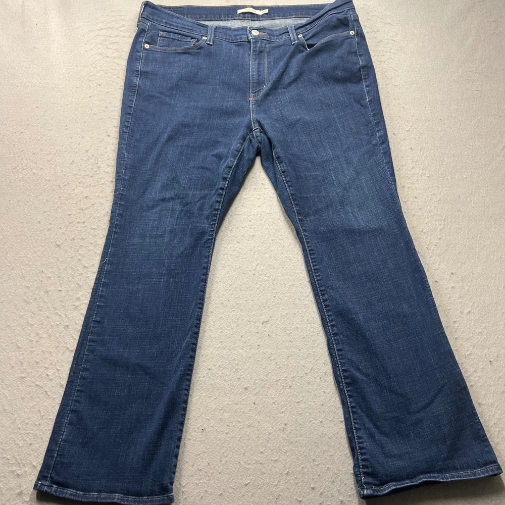 Levis Classic Bootcut Jeans Womens 18W Blue Denim Stretch WaterLess 1777